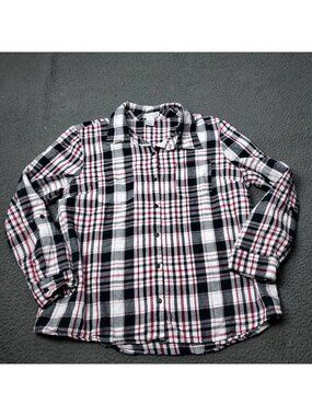 Hasting & Smith Plaid Button Shirt Multicolor Womens Plus Size 1X Long Sleeve